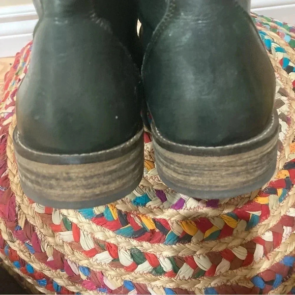 Call It Spring  green leather Oxford boots - Picture 5 of 7